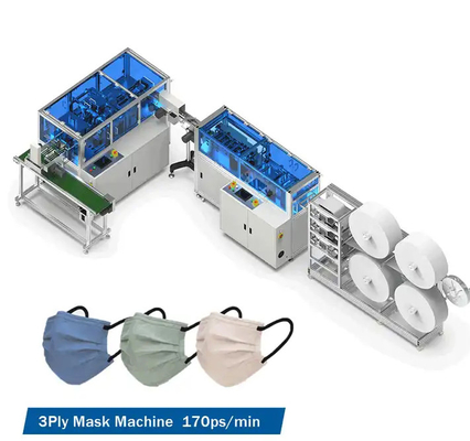 고속 자동화된 의학 가면 생산 설비 170pcs/Min